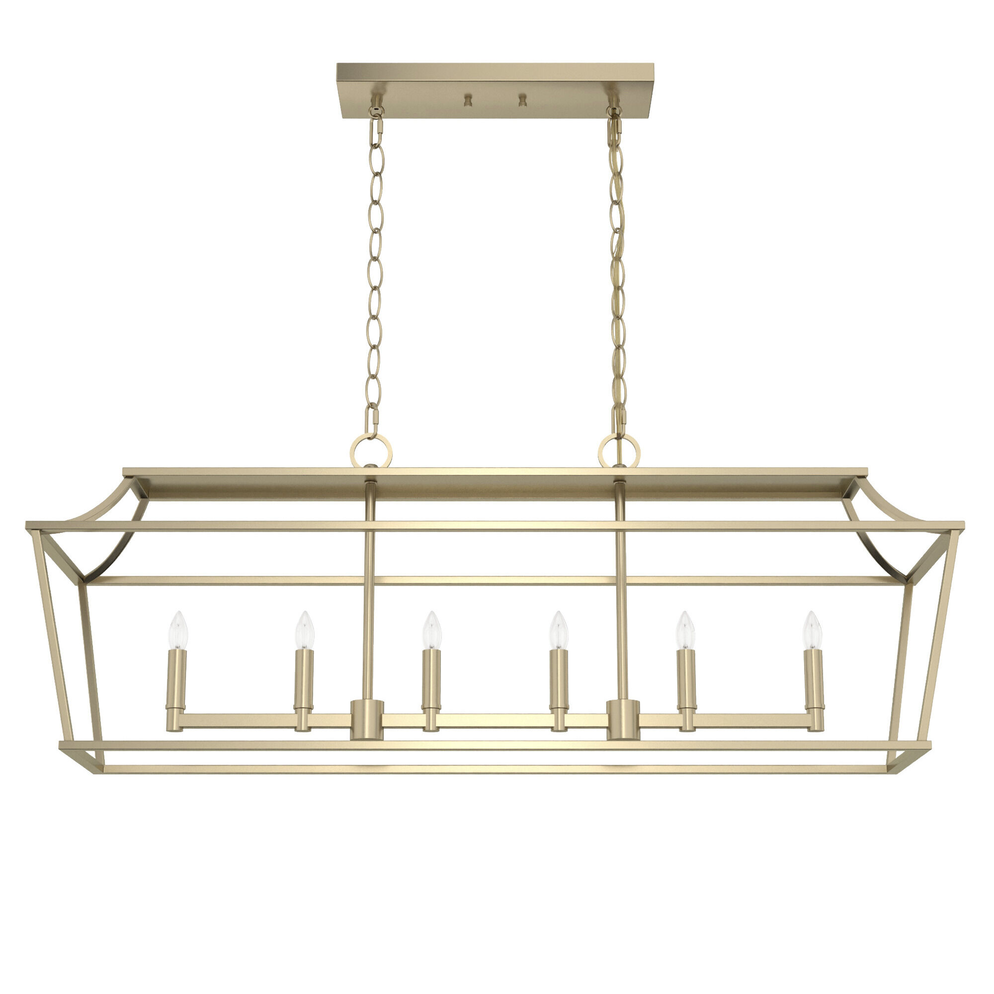 Laurel Ridge 6 Light 42 inch Alturas Gold Linear Chandelier Ceiling Light
