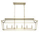 Laurel Ridge 6 Light 42 inch Alturas Gold Linear Chandelier Ceiling Light