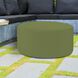 Universal 18 inch Seascape Moss Outdoor Round Ottoman with Slipcover