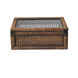 Bowman 13.5 X 9.5 inch Rich Brown with Clear and Aged Bronze Box, Set of 2