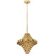 Totally Tubular 5 Light 20 inch Antique Gold and Carbon Black Foyer Pendant Ceiling Light