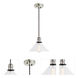 Nob Hill 1 Light 1 inch Polished Nickel and Black Pendant Ceiling Light in Clear Bubble