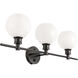 Syracuse 3 Light 28 inch Black Wall sconce Wall Light