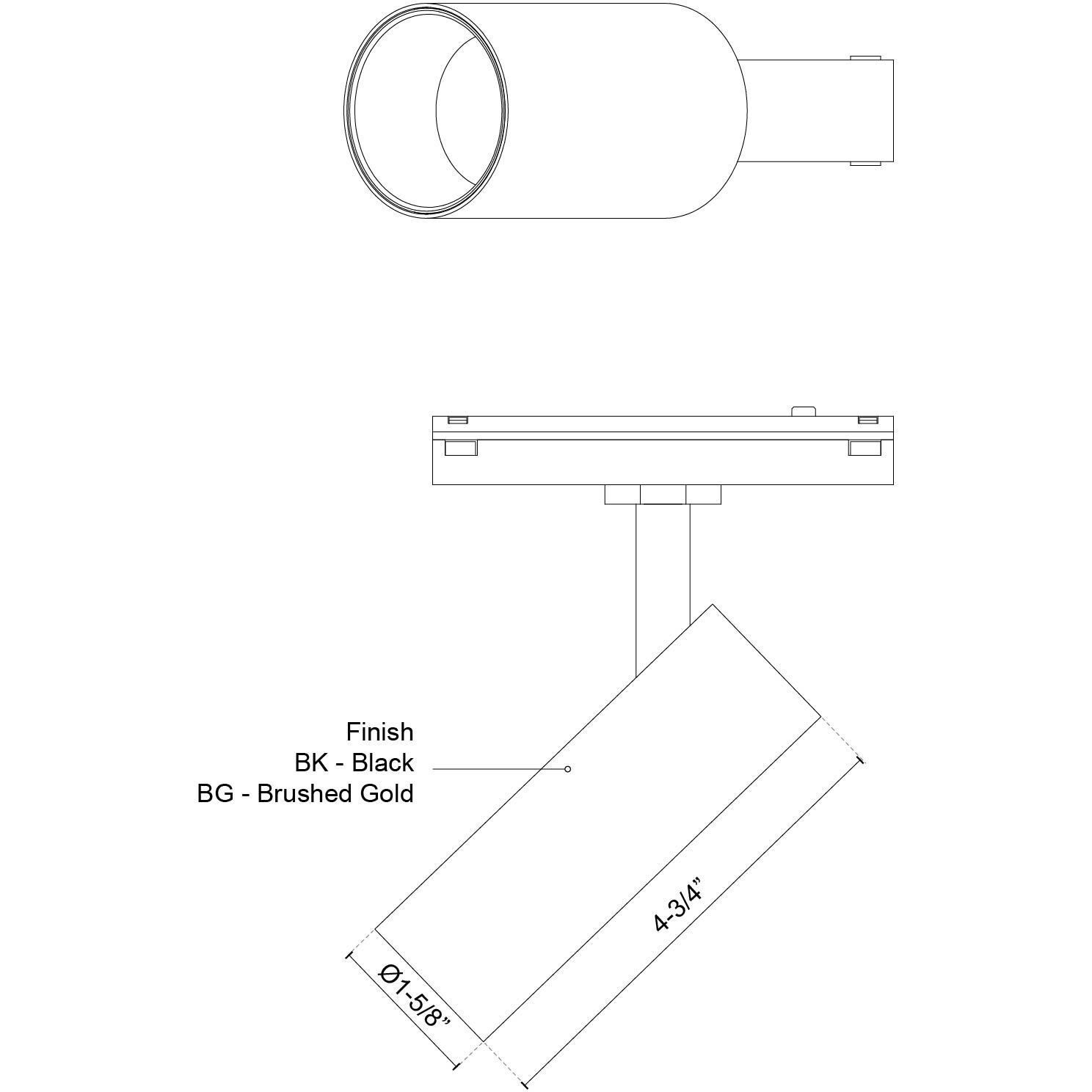 Paolo 48V DC White Trilo Track Directional Light Ceiling Light in White Baffle
