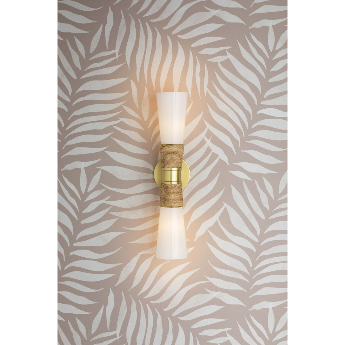 Mica 2 Light 4.75 inch Aged Brass Wall Sconce Wall Light