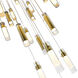 Olinda LED 33 inch Satin Gold Chandelier Ceiling Light