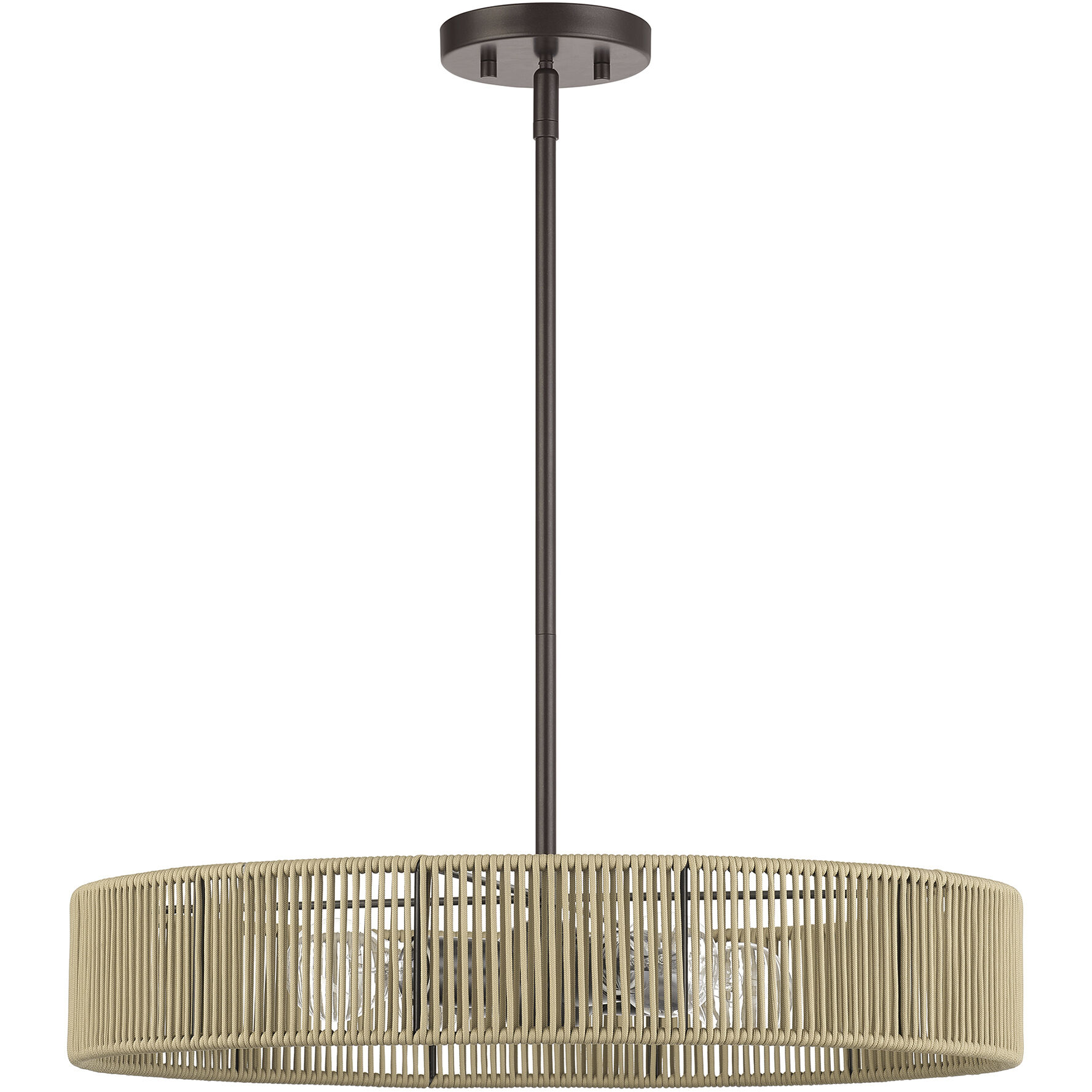 Goldiemesh 4 Light 22 inch English Bronze Pendant Ceiling Light