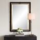 Bach 43.5 X 30.75 inch Dark Walnut and Plated Antique Brass Mirror