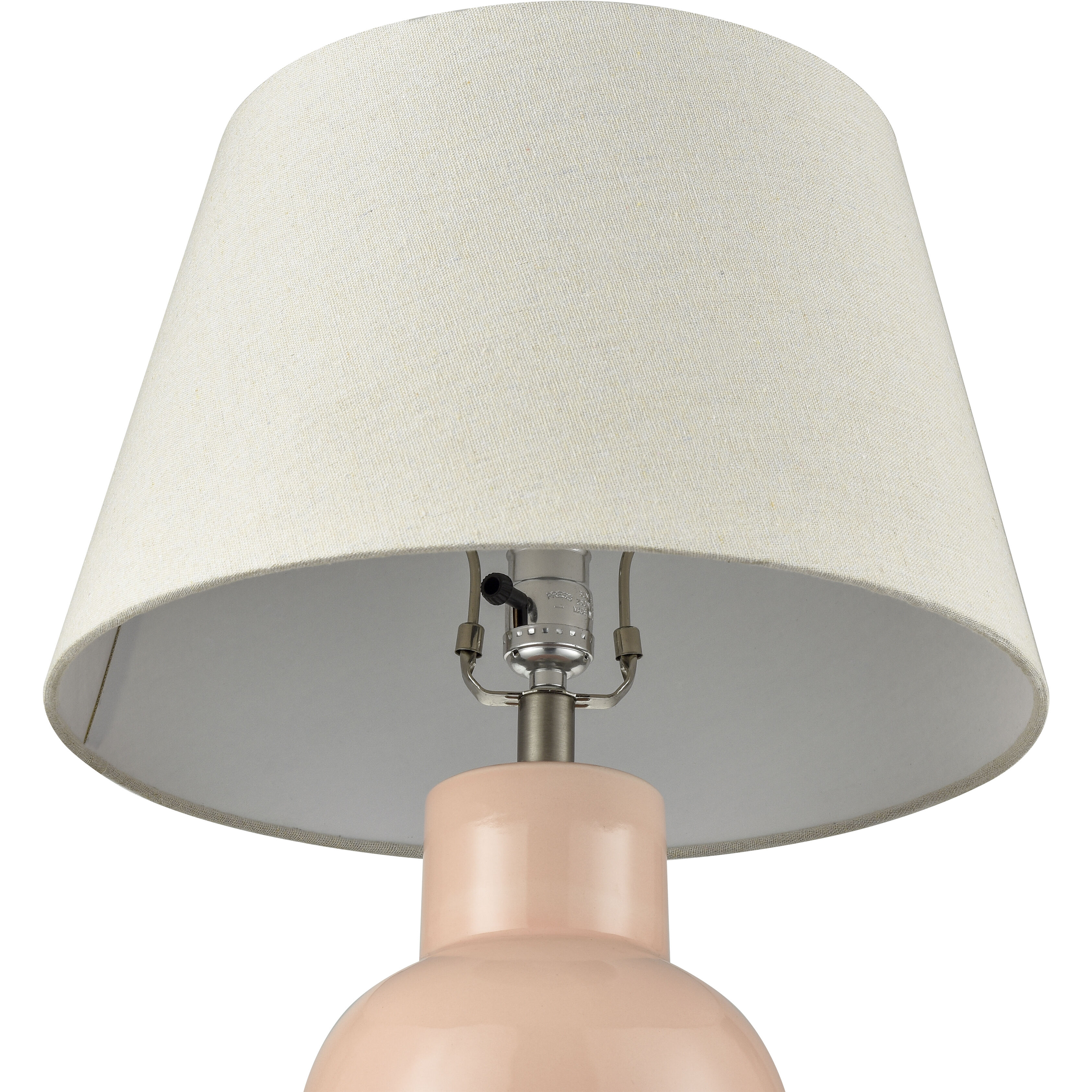 Monrow 23.5 inch 9 watt Light Coral Glazed Table Lamp Portable Light
