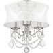 Newcastle 3 Light 13 inch Brushed Nickel Convertible Mini Chandelier/Ceiling Mount Ceiling Light