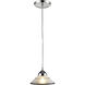 Refraction LED 7 inch White with Polished Chrome Mini Pendant Ceiling Light