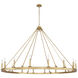 Barclay 16 Light 62 inch Rubbed Brass Chandelier Ceiling Light