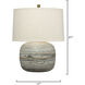 Cocoon 21 inch 100 watt White Washed Table Lamp Portable Light, Inline