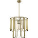 Melody 1 Light 25 inch Satin Brass Pendant Ceiling Light