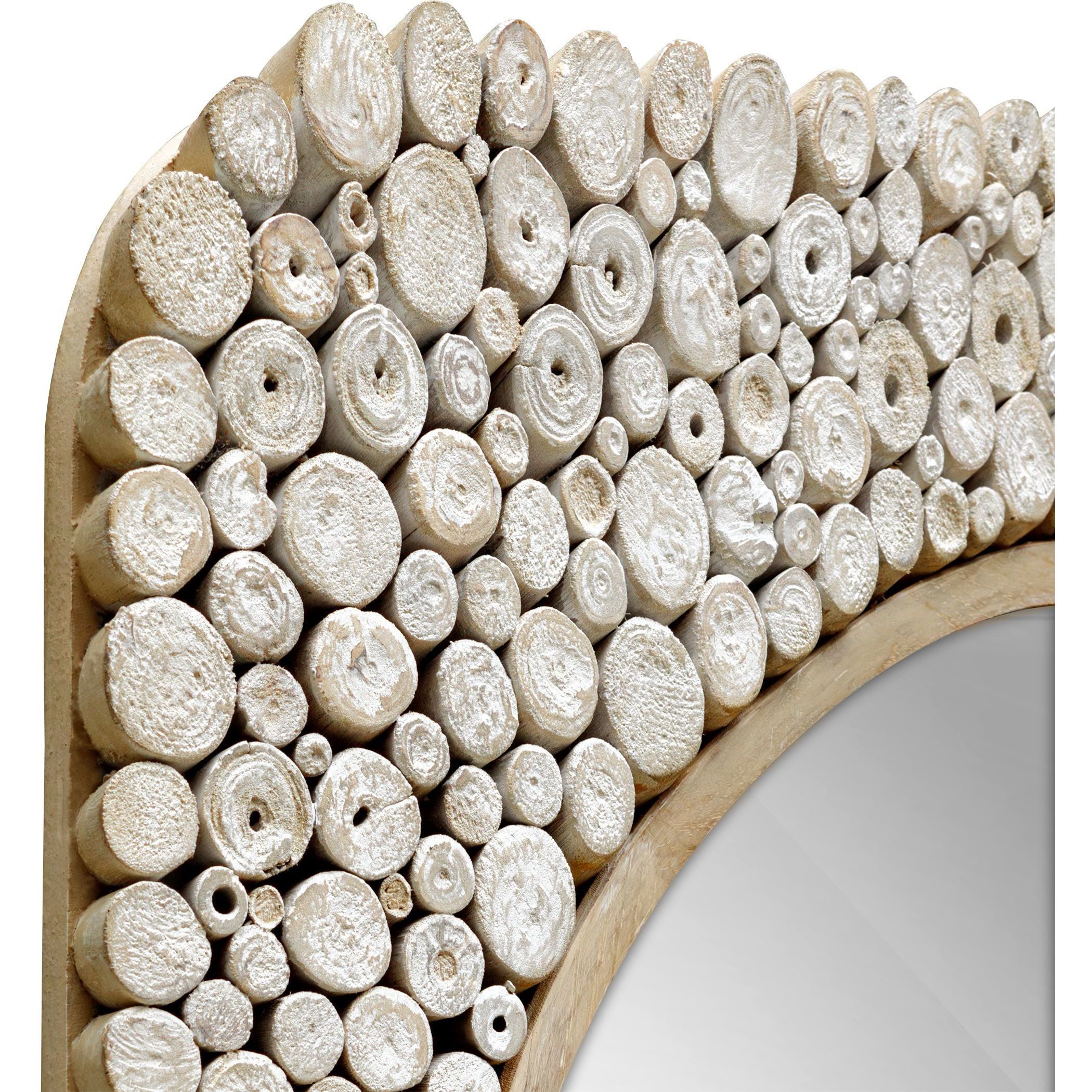 Merak 36.25 X 36.25 inch Natural Teak Wood Branches Mirror