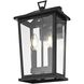 Berks 2 Light 14.5 inch Black Outdoor Wall Sconce