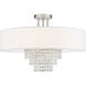 Carlisle 5 Light 22 inch Brushed Nickel Semi-Flush Mount Ceiling Light