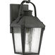 Carriage 1 Light 12 inch Mottled Black Outdoor Wall Lantern