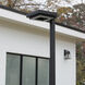 Contemporary Square 1 Light 99 inch Black Post Light, Solar
