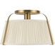 Alora Mood Scout 1 Light 13.25 inch Brushed Gold and White Linen Semi-Flush Mount Ceiling Light