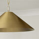Avery 1 Light 22 inch Aged Brass Pendant Ceiling Light