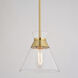 Harper 1 Light 8.5 inch Natural Brass Mini Pendant Ceiling Light