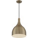 Bellcap 1 Light 12 inch Burnished Brass Pendant Ceiling Light
