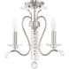 Serafina 3 Light 16.5 inch Brushed Nickel Convertible Mini Chandelier/Ceiling Mount Ceiling Light