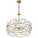 Camille 5 Light 24 inch Warm Brass Chandelier Ceiling Light