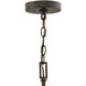 Bodie 6 Light 25 inch Dark Cement with Bronze Indoor Chandelier Ceiling Light