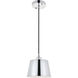 Nota 1 Light 7.9 inch Chrome Pendant Ceiling Light