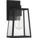 Dunn 1 Light 12 inch Textured Matte Black Outdoor Wall Mount, Medium