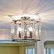 Carson 4 Light 16 inch Polished Nickel Semi Flush Ceiling Light