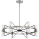 Mass Transit LED 30 inch Brushed Nickel W/ Sand Coal Chandelier Ceiling Light