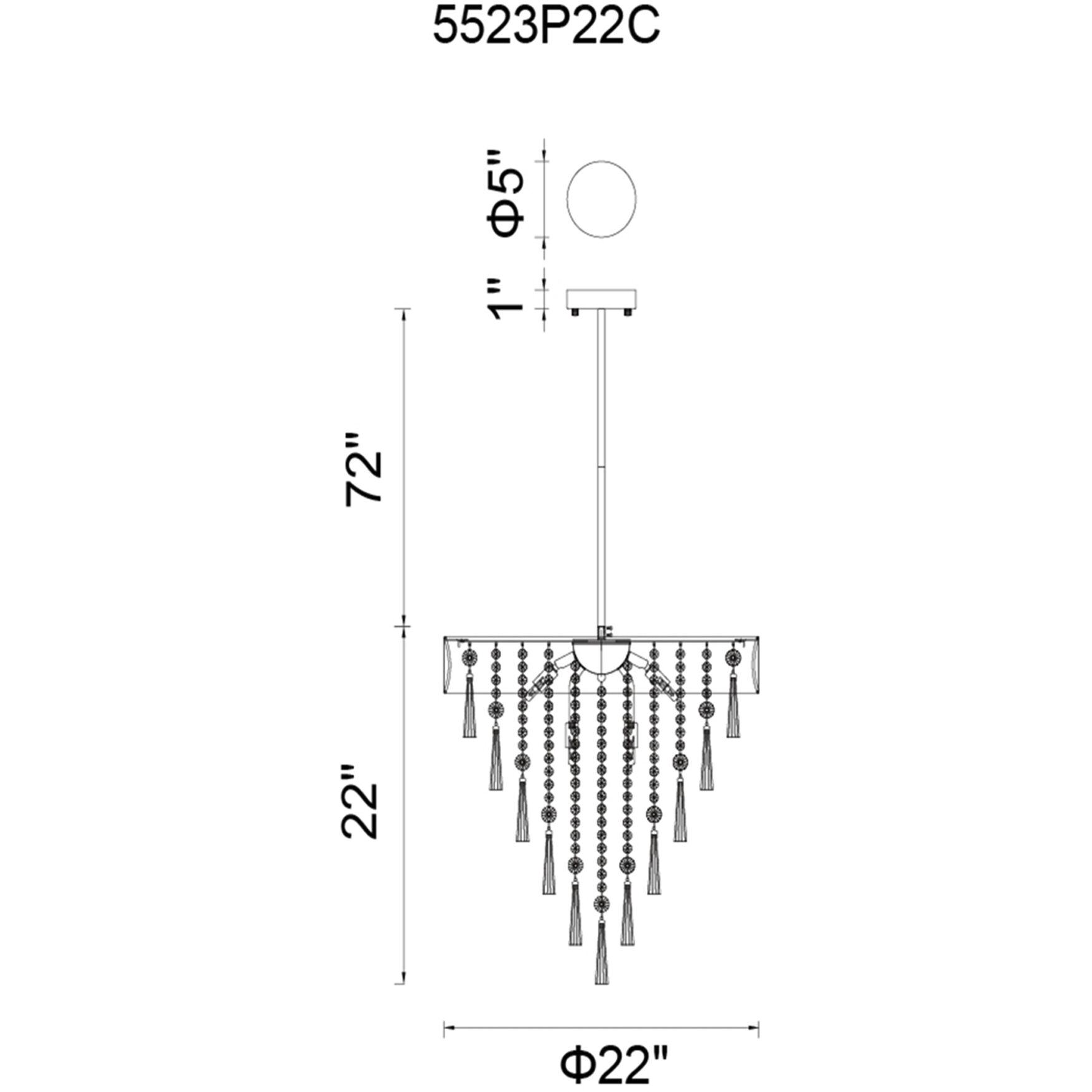Franca 8 Light 22 inch Chrome Drum Shade Chandelier Ceiling Light in Off White