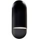 Ambiance Collection - Capsule 1 Light 5 inch Gloss Black Outdoor Wall Sconce in Replaceable Bulb, 4D x 14H, Form+Finish+Function