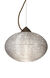 Pape 1 Light Bronze Pendant Ceiling Light in Glitter Glass, Incandescent