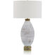 Leah White and Cream Table Lamp Portable Light