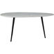 Keely 23.75 X 17 inch White and Matte Black Coffee Table