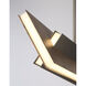 Intersezioni LED 4.25 inch Midnight Iron and Faux Walnut Island Light Ceiling Light