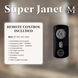 Atlas Super Janet 52 inch Gloss White with Walnut Tone Blades Ceiling Fan, Paddle Fan