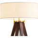 Quattro 31 inch 23.00 watt Dark Walnut Wood and Weathered Brass Table Lamp Portable Light