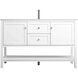 Heath 54 X 21.5 X 35 inch White Vanity Sink Set