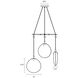 Cantina LED 33 inch Satin Black Pendant Ceiling Light in Clear Glass