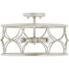 Ricci 4 Light 15.25 inch Winter White Semi-Flush Mount Ceiling Light, Convertible Dual Mount