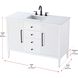 Blakely 48 X 34 inch White Bathroom Vanity Cabinet