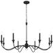 Halifax County 8 Light 48 inch Textured Coal Chandelier Ceiling Light