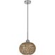 Medan 1 Light 10 inch Brushed Steel Pendant Ceiling Light
