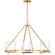 C&M by Chapman & Myers Marston 8 Light 32.75 inch Burnished Brass Chandelier Ceiling Light