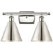 Ballston Cone 2 Light 18 inch Polished Nickel Bath Vanity Light Wall Light